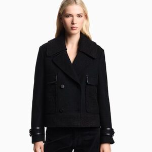 Emporio Armani Blouson Double Breasted Peacoat